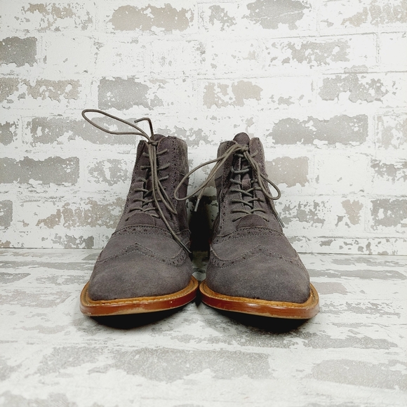 Original Penguin Men's Brogue Gray Wingtip Chukka Engineer Boots A579 - Picture 3 of 12